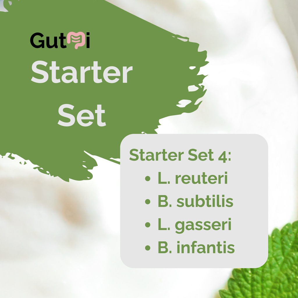 L. reuteri + B. subtilis + L. gasseri + B. infantis | SIBO Stable | Yogurt Starter Set | Starter Cultures | 3 Yogurt Starters